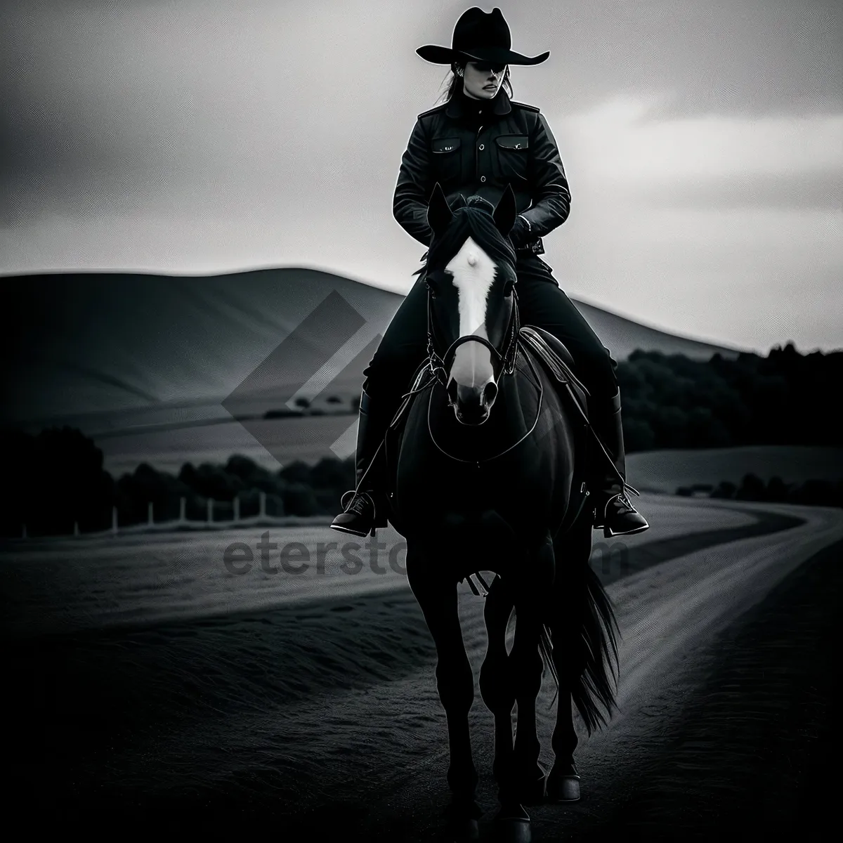 Picture of Saddle Support: Equine Harness Sculpture - Sunset Silhouette