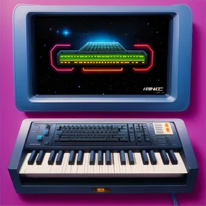 Modern Digital Synthesizer: Keyboard Instrument for Electronic Music