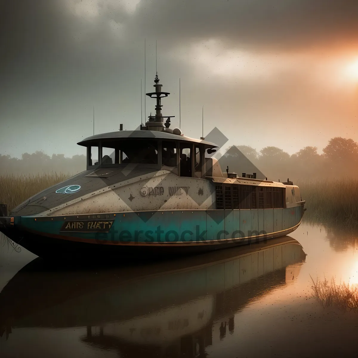 Picture of Seafaring Vessel at Tranquil Port