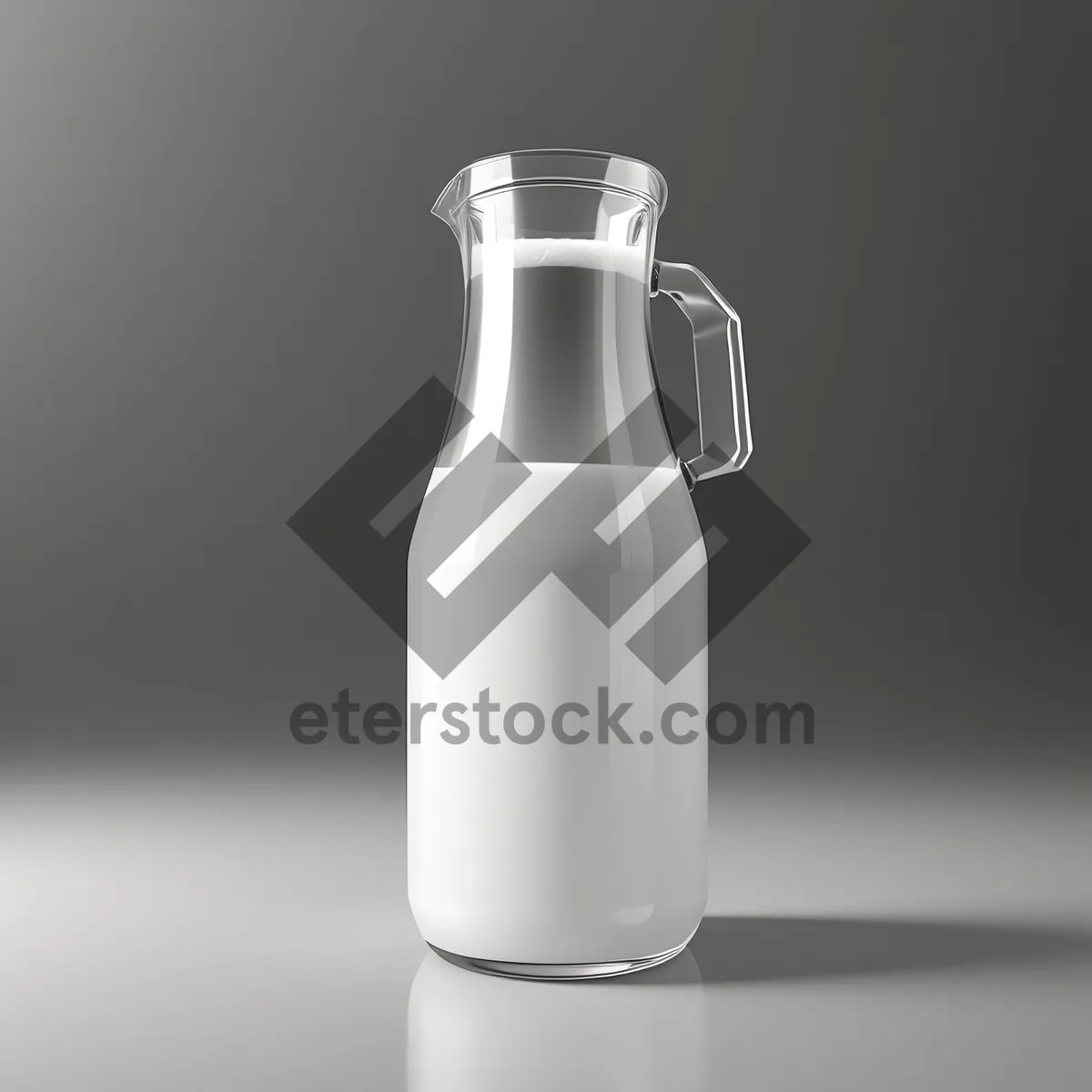 Picture of Transparent Glass Milk Bottle with Water Jug