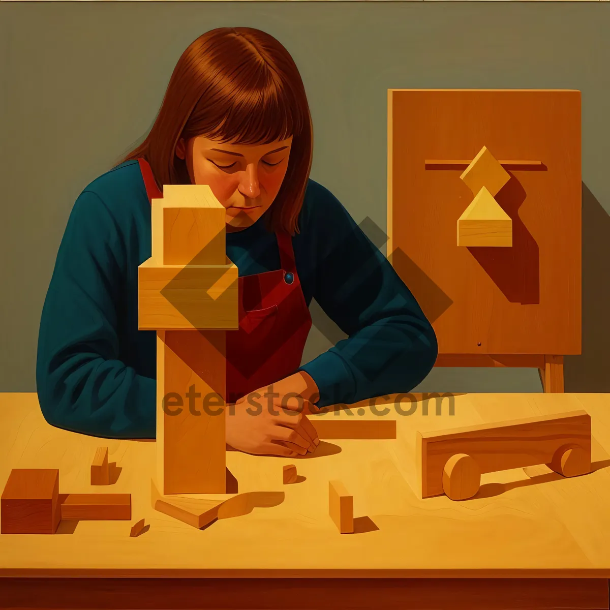 Picture of Smiling Businessman at Work on Laptop