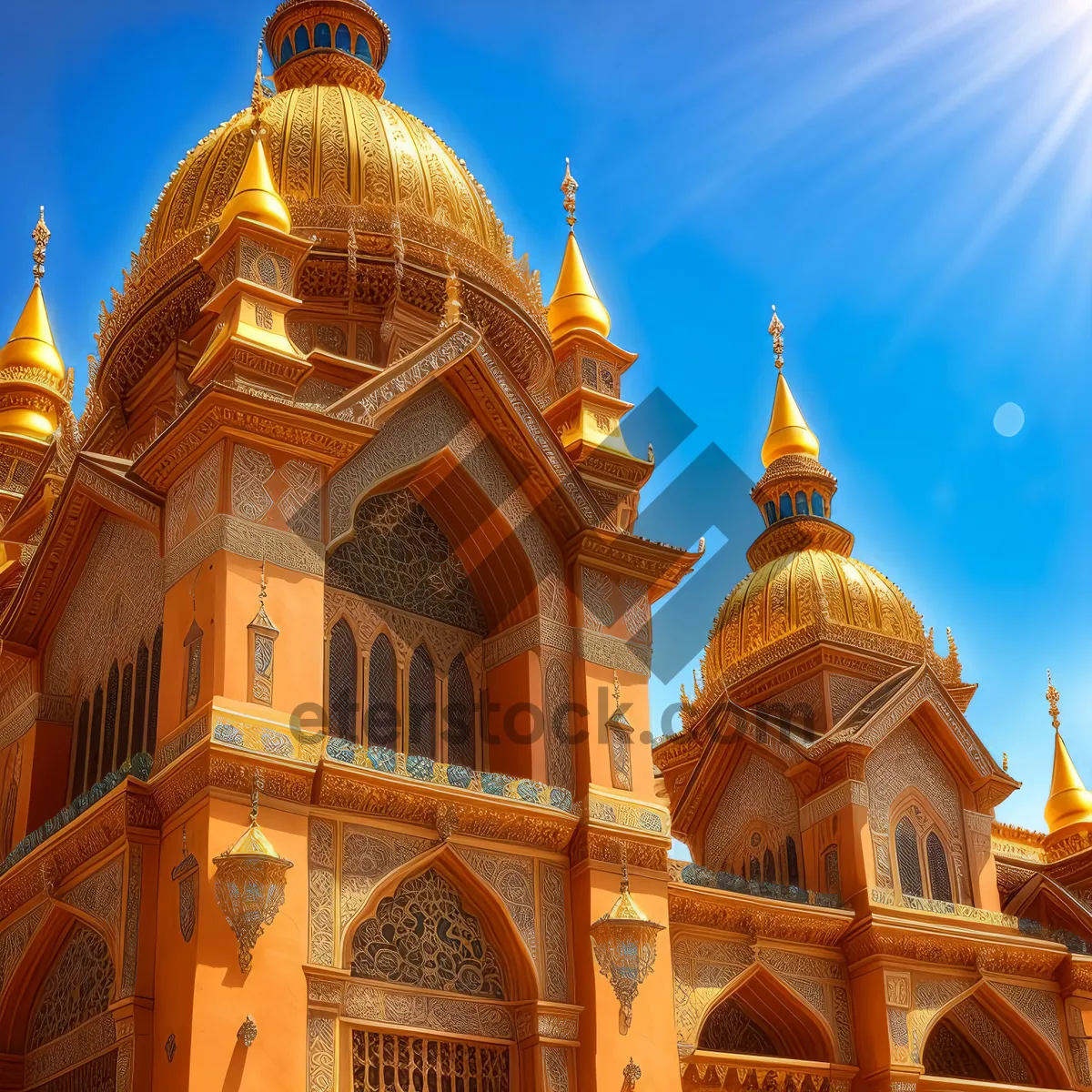 Picture of Golden Orthodox Cathedral - Iconic City Landmark