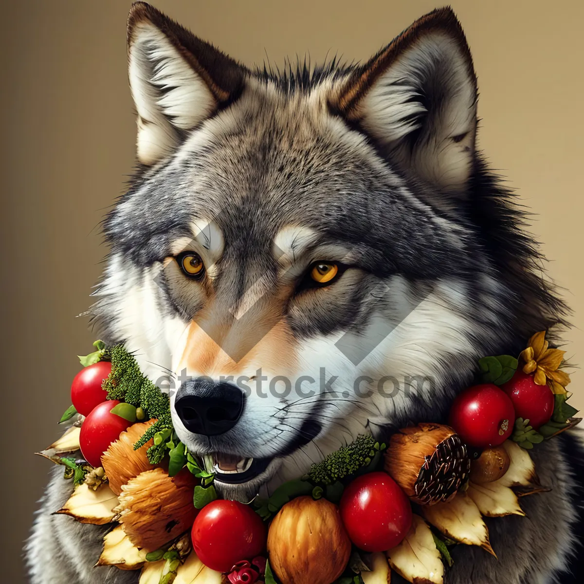 Picture of Majestic Malamute: Captivating Canine Portrait of a Purebred Sled Dog