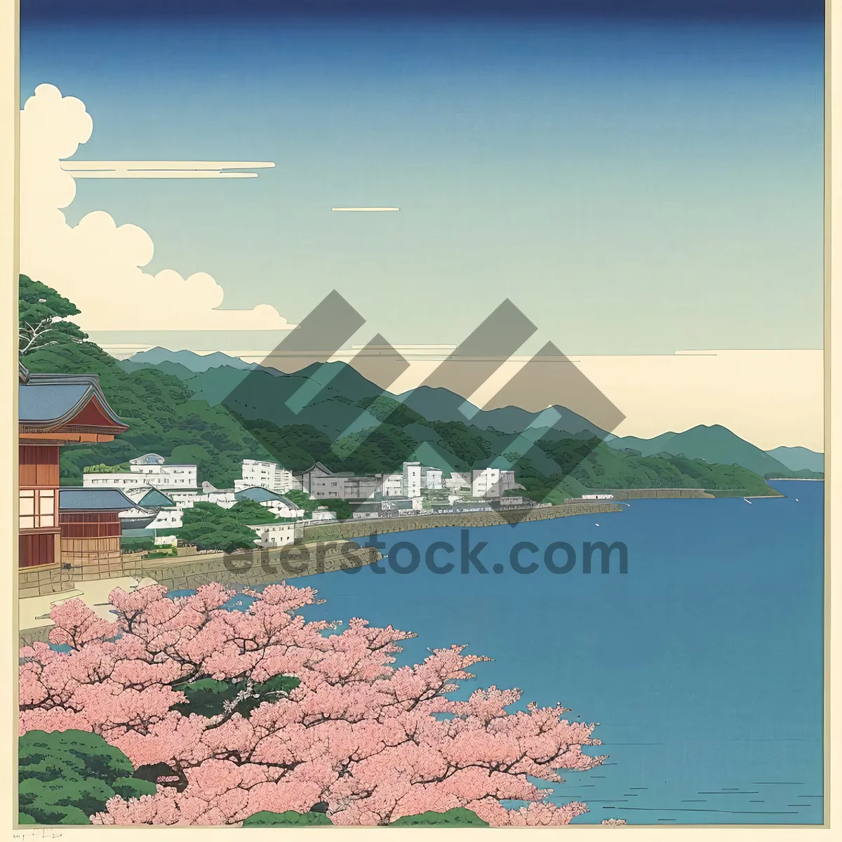 Picture of Sunset over Serene Coastal Landscape