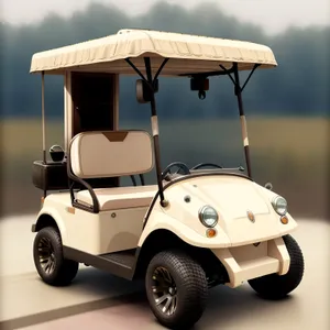 Sky-high Golf Cart in Motion