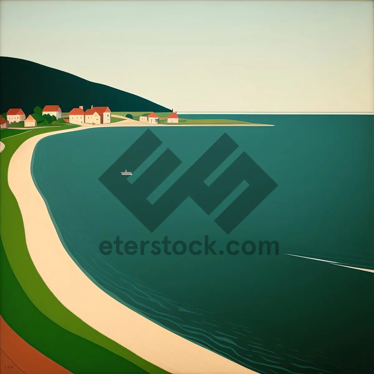 Picture of Colorful Decorative Wave Graphic Design