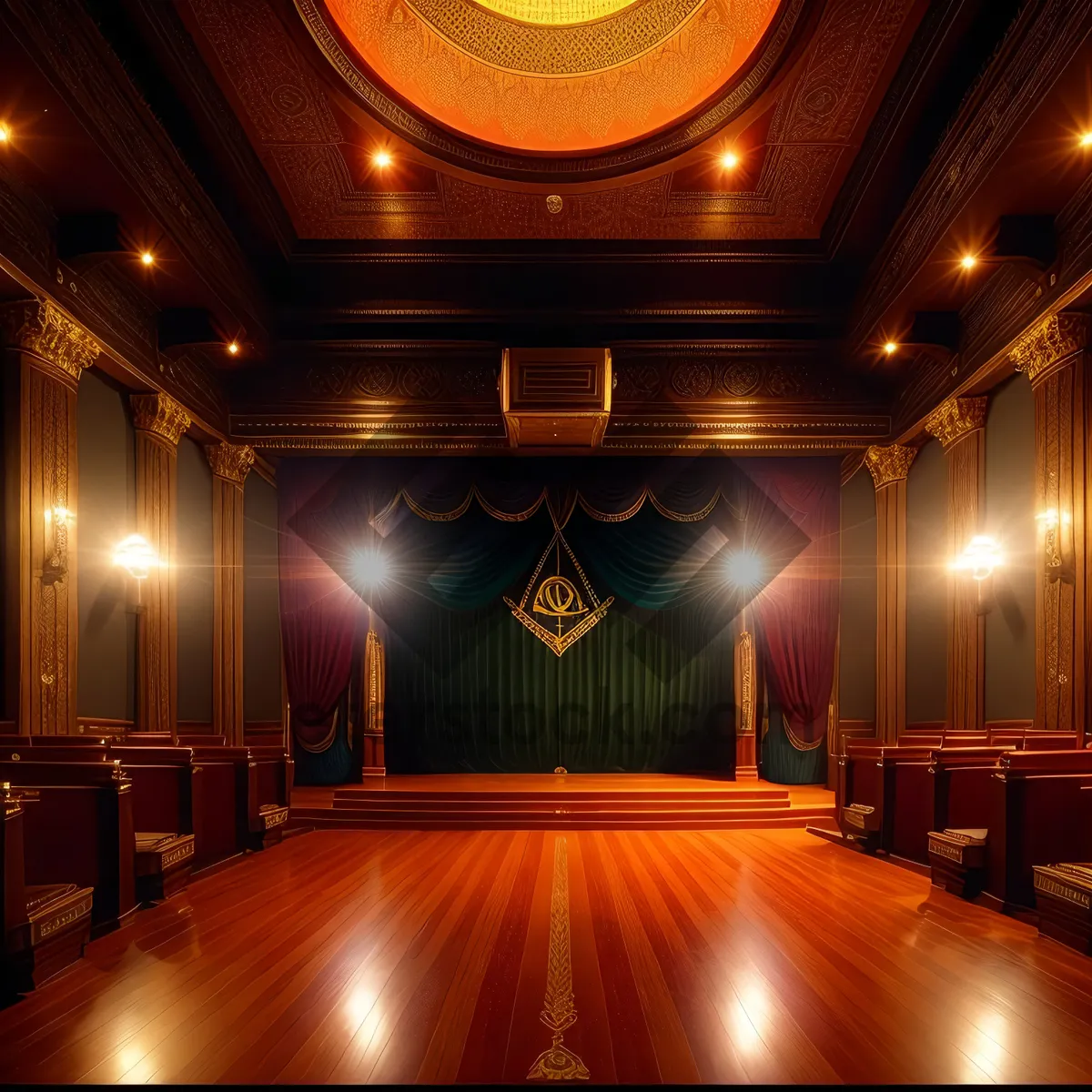 Picture of Theater Curtain Showcase of Elegant Interior Design