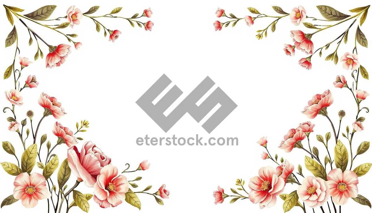Picture of Floral Silhouette Graphic Design Art Element