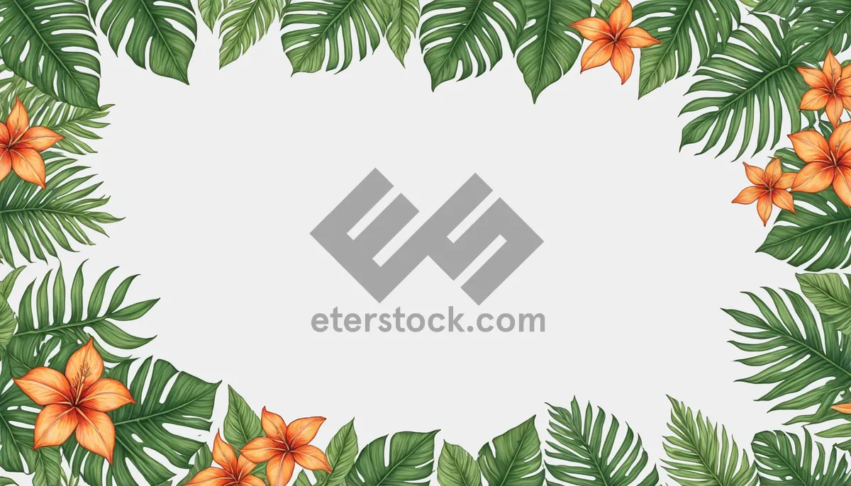 Picture of Floral Pattern Design with Lily and Holly Elements