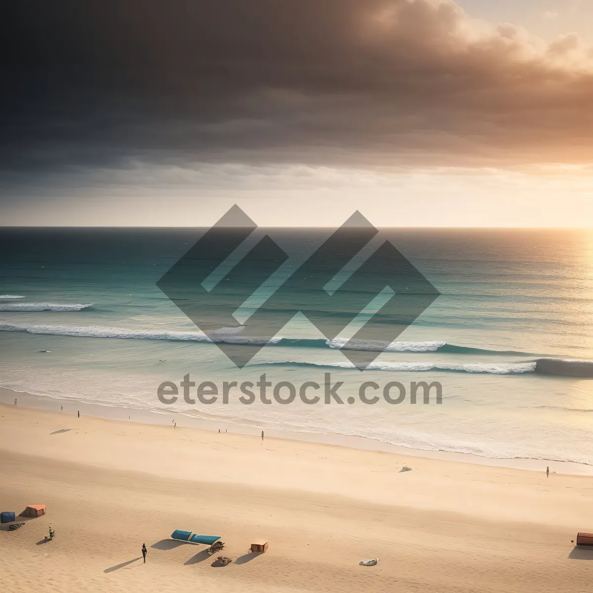 Picture of Serene Beachscape with Clear Blue Water