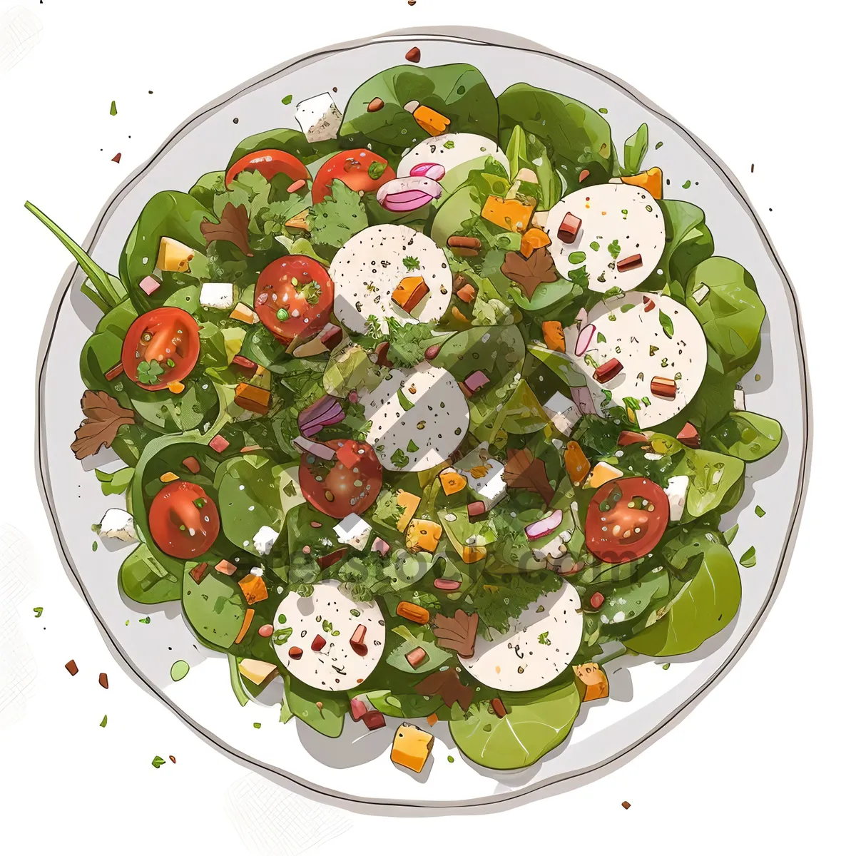 Picture of Delicious Healthy Gourmet Vegetable Salad Tray