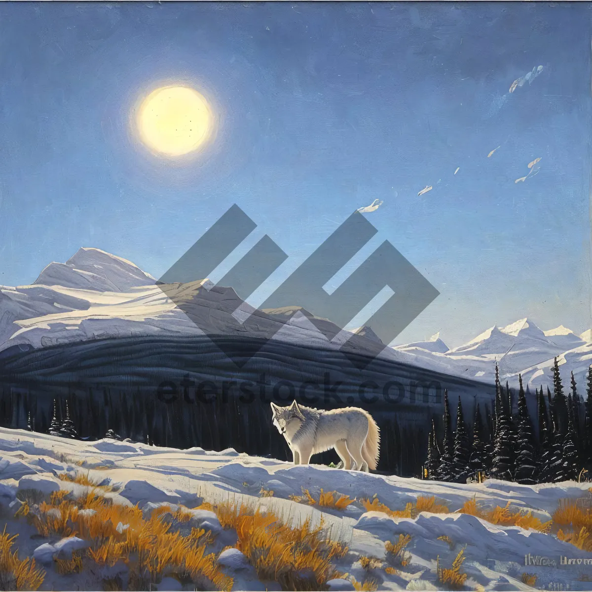 Picture of Winter Wonderland: Majestic Snowy Mountain Landscape