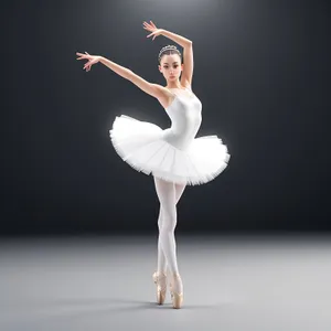 Graceful Ballerina in Elegant Dance Pose