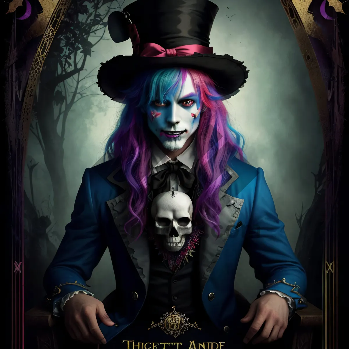 Picture of Attractive Fashion Model Portrait in Costume Makeup