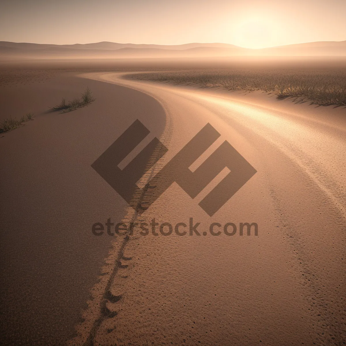 Picture of Golden Dunes at Sunset: Majestic Sand Seas