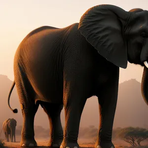 Wild Tusker - Majestic Elephant Safari Encounter