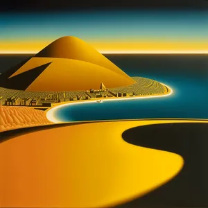 Futuristic Sand Wave: A Vibrant Desert Design