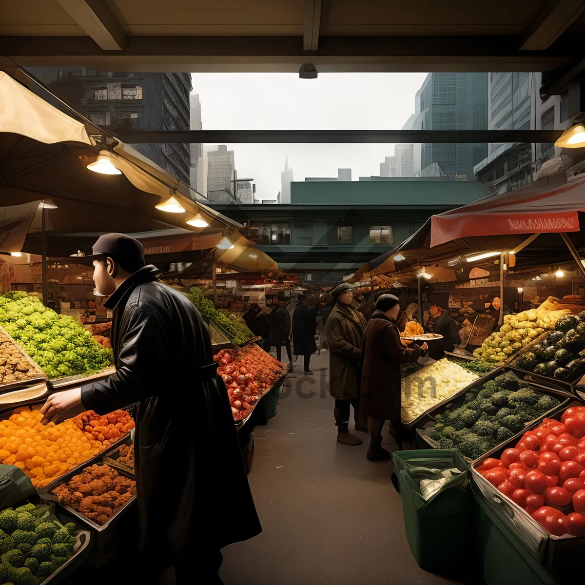 Picture of Food Stall at the Supermarket Butcher Shop