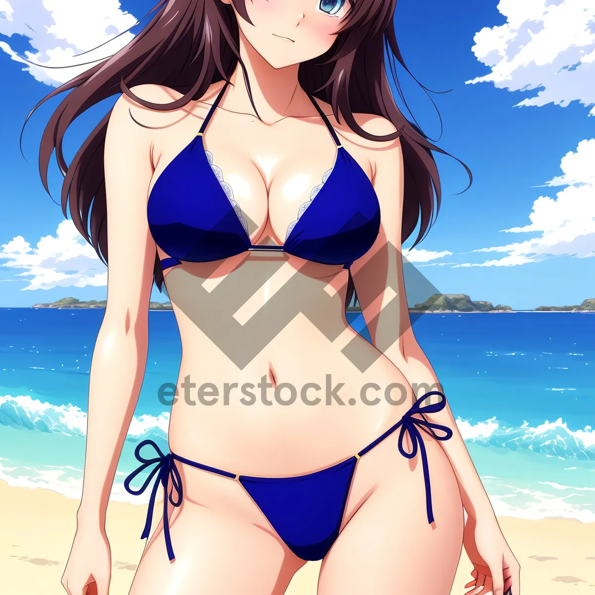 Picture of Seductive Beach Babe in Bikini