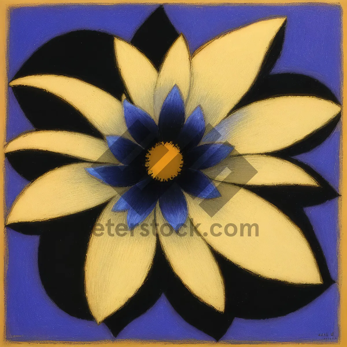 Picture of Yellow Pinwheel Blossom in Summer Garden