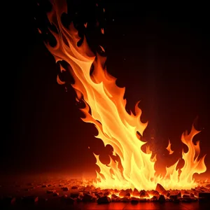 Fiery Blaze Igniting Warm Fireplace