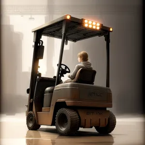 Industrial Forklift in Motion