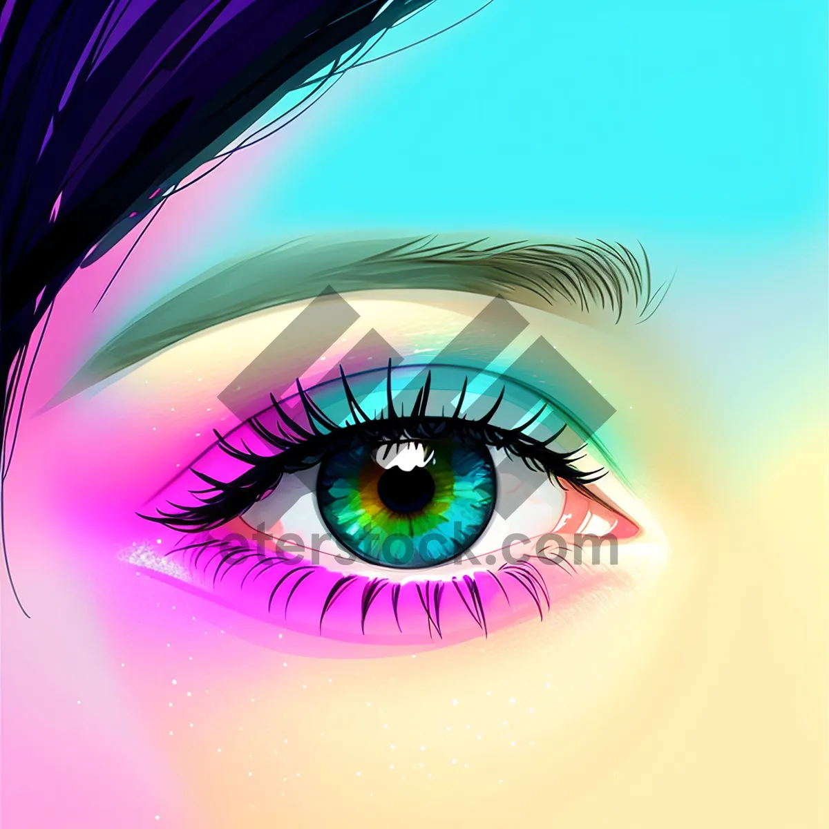 Picture of Glimmering Eye Design: A Captivating Digital Artwork