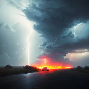 Dramatic Sunset Over Rustic Countryside