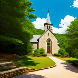 Ancient Orthodox Monastery with Towering Dome in Historic City