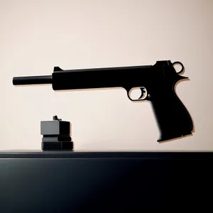 Crime Weapon: Metal Revolver Firearm for Danger