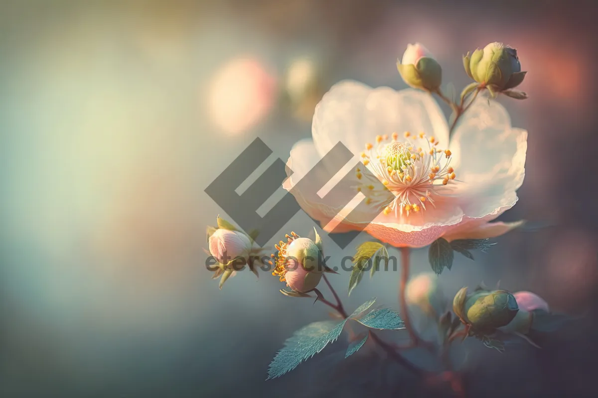 Picture of Summer Bloom: Pink Rose and Lily Flower Garden