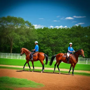 Exquisite Equine Elegance: Polo Mallets on Horseback