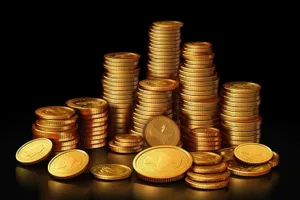 Golden Currency Stack for Wealthy Banking Investment