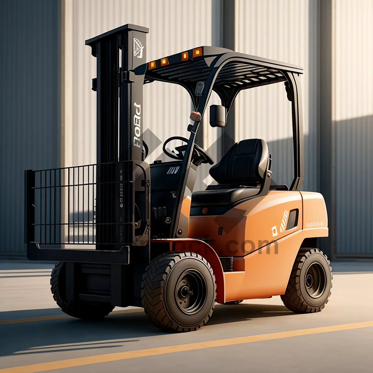 Picture of Industrial Forklift Truck in Warehouse