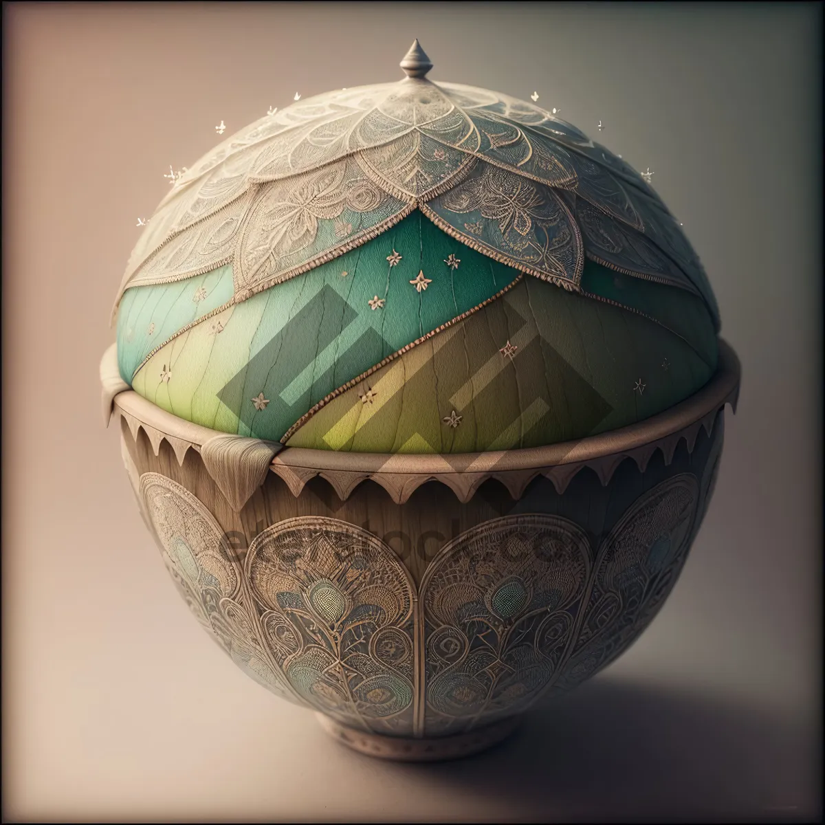 Picture of Shiny Earthenware Lampshade - Ceramic Sphere Globe