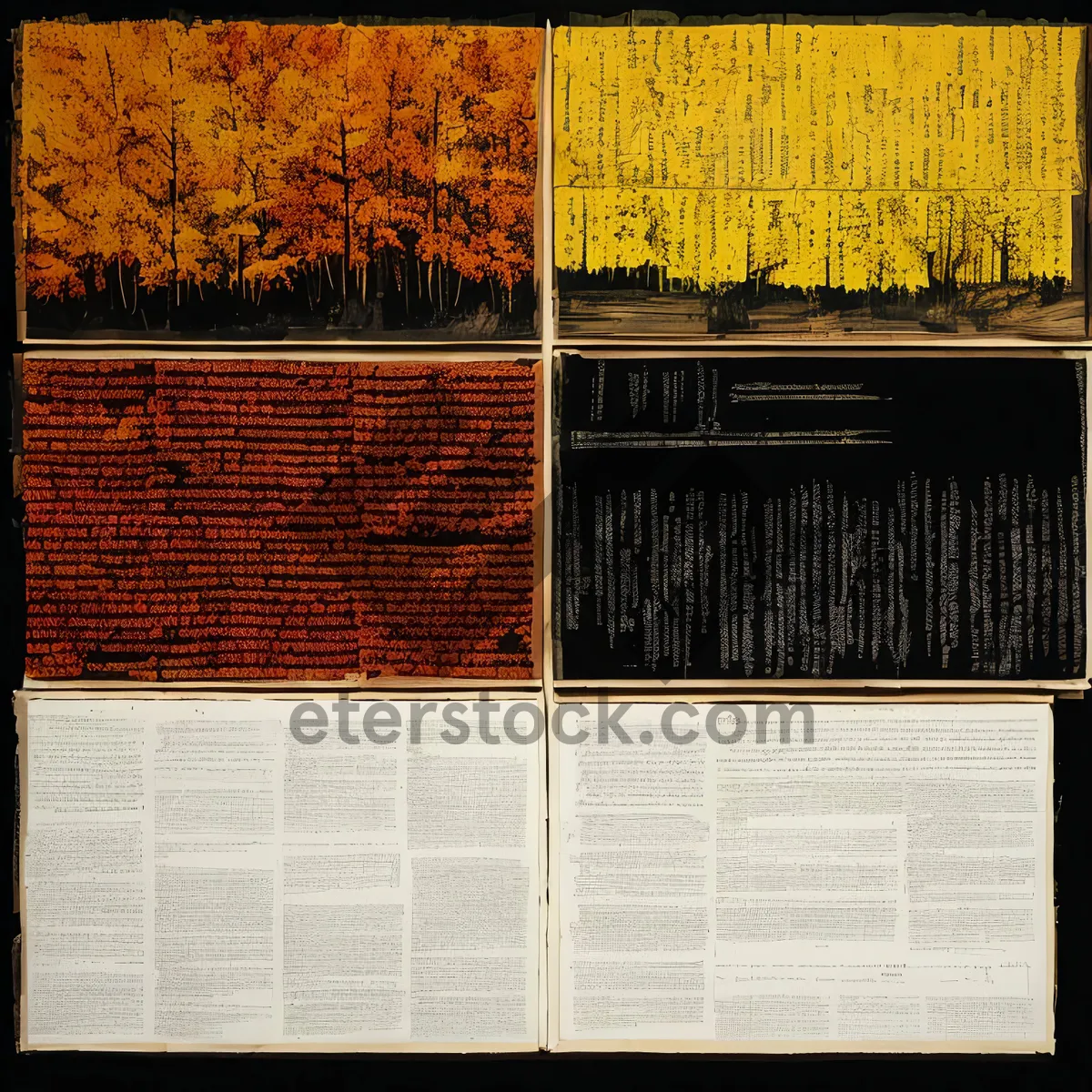 Picture of Vintage Grunge Paper Texture Blank Notebook Page