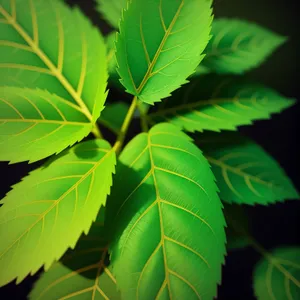 Lush Sumac Leaves in Bright Forest