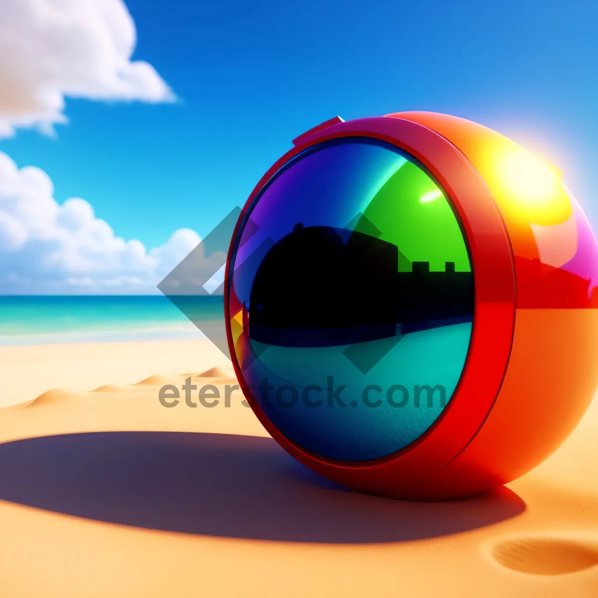 Picture of Modern Shiny Glass Button Icon on Bright Orange Circle