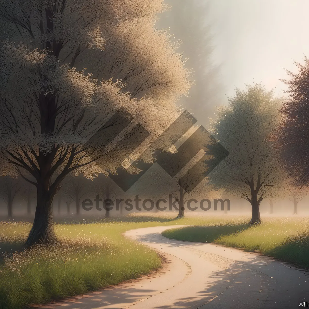 Picture of Serene Summer Road Amidst Scenic Landscape
