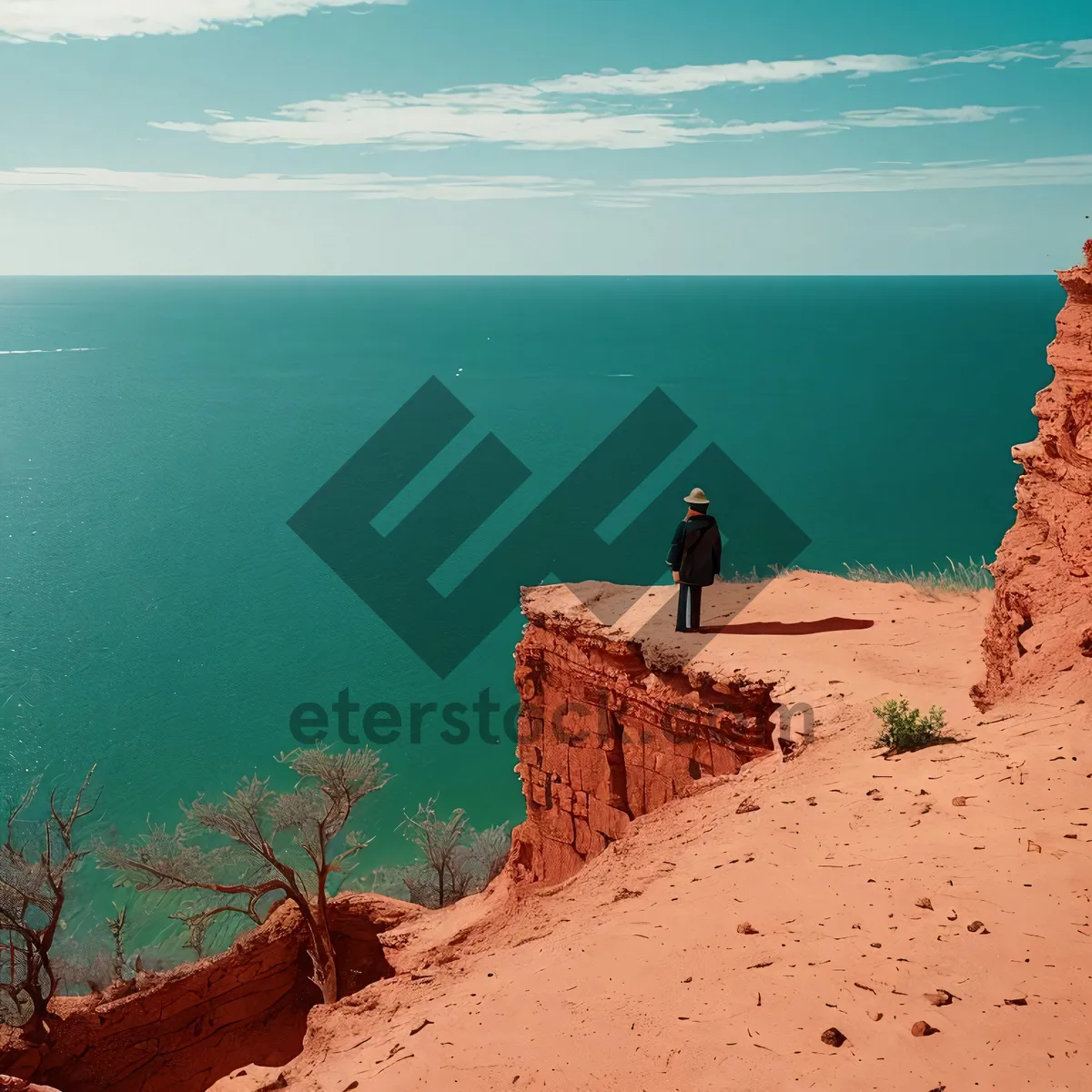 Picture of Majestic Sandstone Canyon: A breathtaking natural marvel amidst mountains.