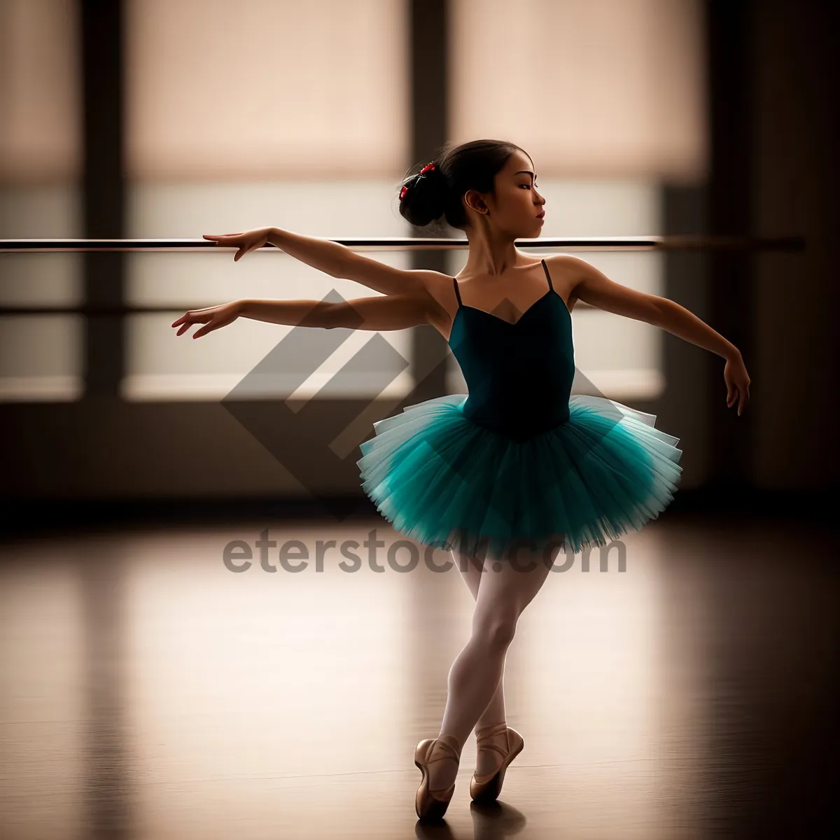 Picture of Seductive elegance: Exquisite ballerina in graceful pose.