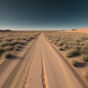 Desert Road: Journey through Scenic Sand Dunes