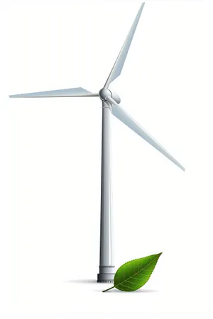 Clean energy wind turbine generating electricity for industry.