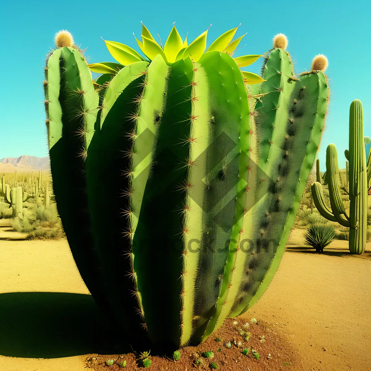 Picture of Desert Fresh: Close-up of Aloe Plant Leaf