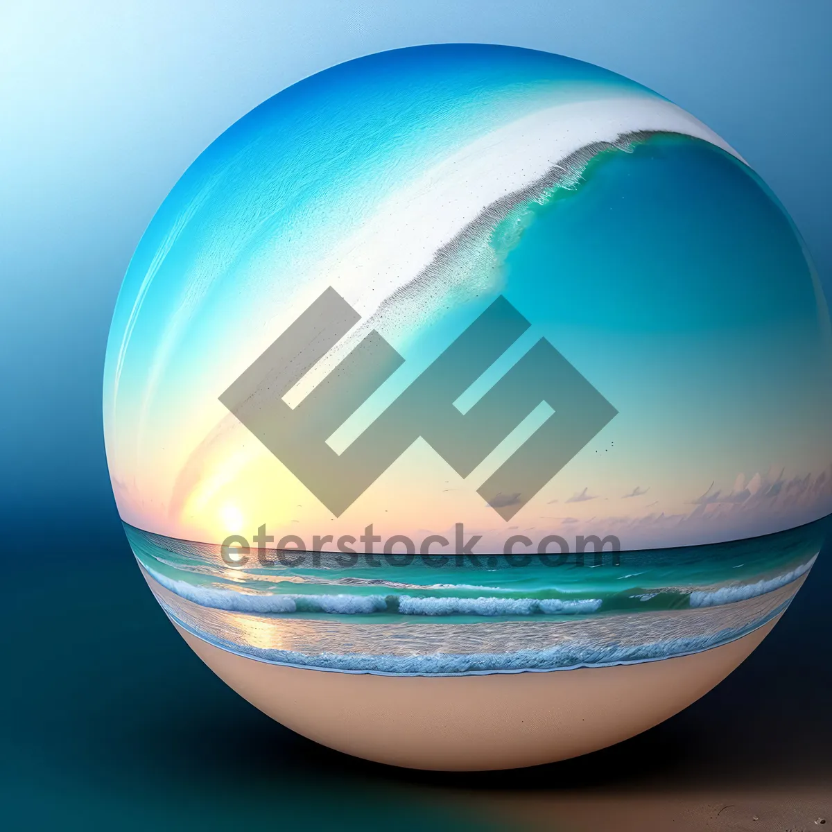 Picture of Earth Globe: Planet in Glass Sphere - 3D Icon