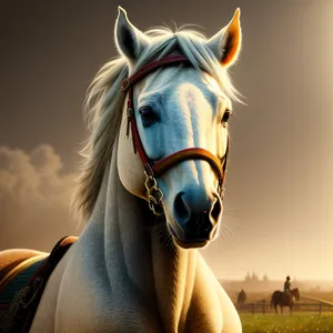 Stunning Thoroughbred Stallion in Equine Headshot