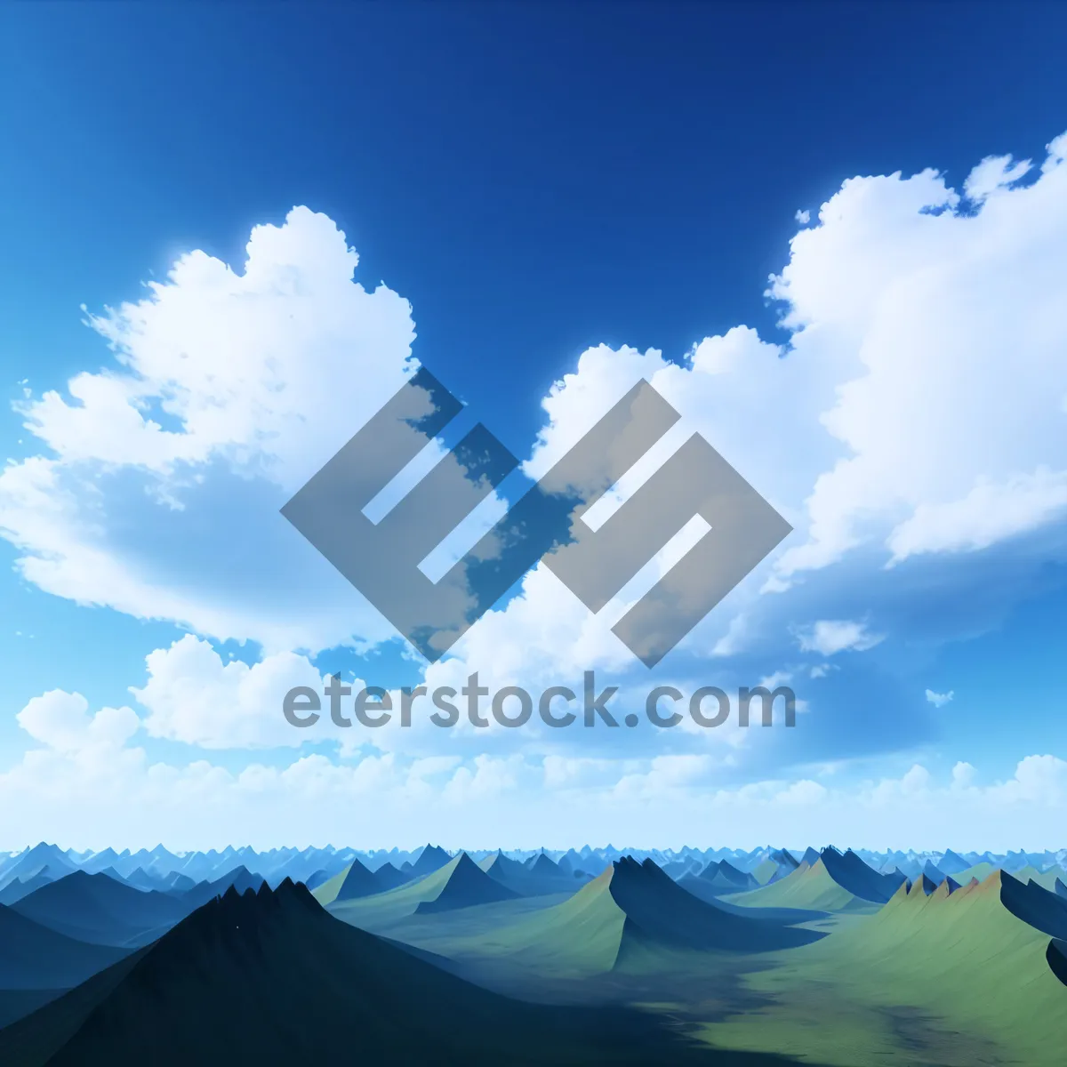 Picture of Serene Summer Peaks in Clear Blue Skies