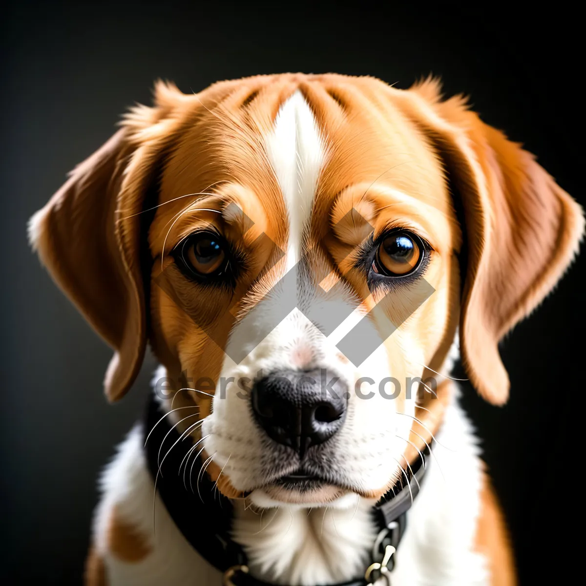 Picture of Adorable Beagle puppy with expressive brown eyes