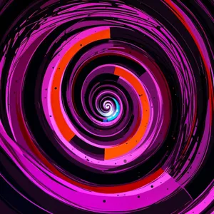 Colorful Geometric Motion with Swirling Curves