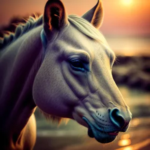 Stunning Thoroughbred Stallion Portrait at Equestrian Ranch